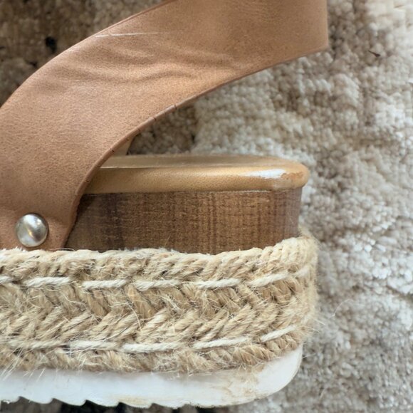 Soda Women’s Topic Open Toe Buckle Ankle Strap Flatform Wedge Casual Sandal Sz 6 - Picture 13 of 16